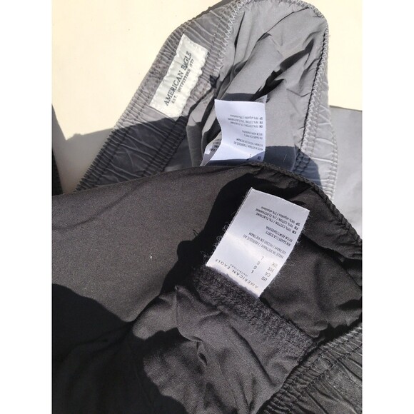 2 American Eagle Men's Trekker Shorts Above The Knee Size Large Black And Grey - Picture 9 of 9